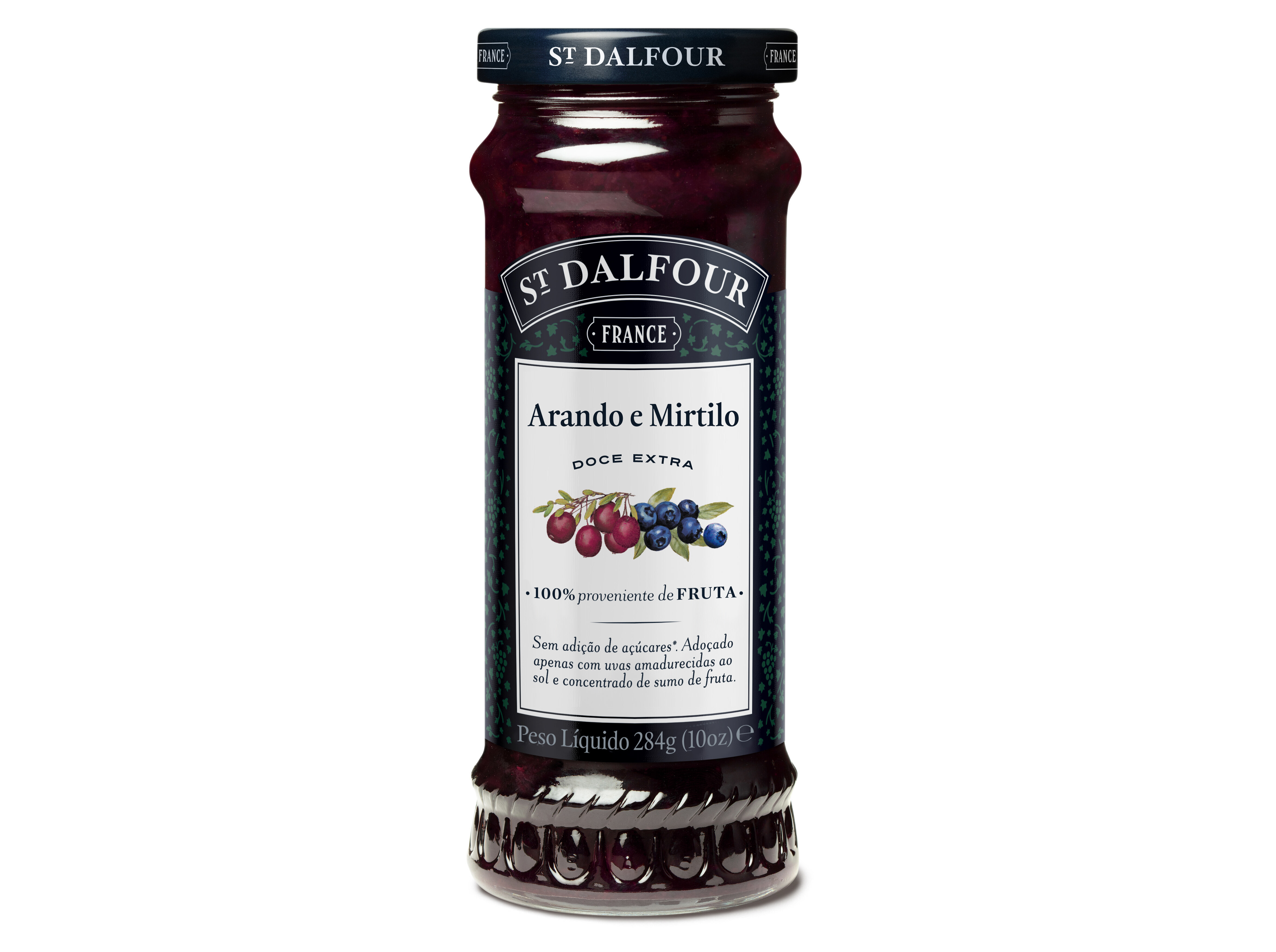 DOCE ST.DALFOUR ARANDOS E MIRTILOS FRASCO 284G