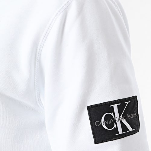 Sweat Capuche Badge 3430 Blanc