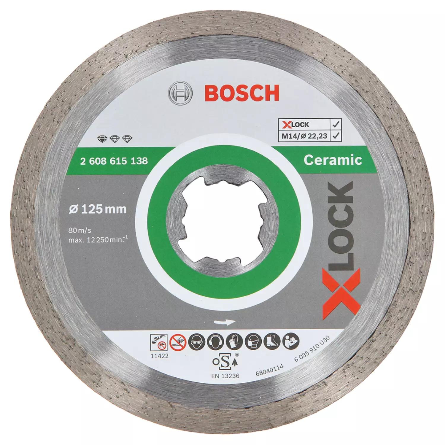 Bosch 2608615138 X-Lock Diamantschijf Standard for Ceramic - 125mm