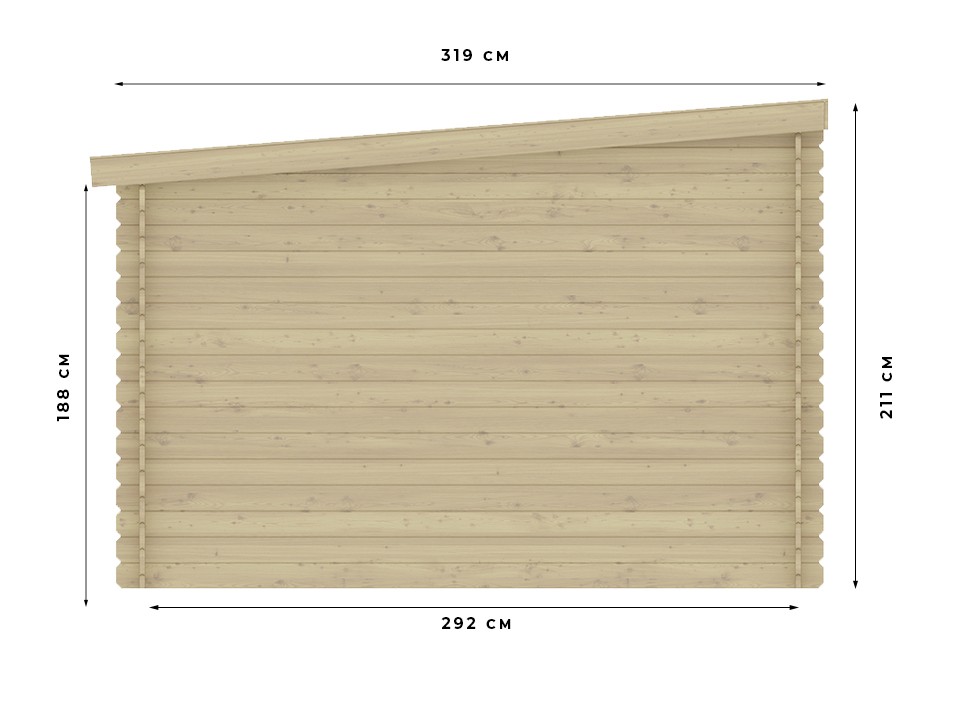 Abri de jardin bellagio 8m2 - epaisseur des madriers : 28mm - cabanon - stockage velo / outils - double porte - fermeture a clé
