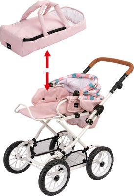 BRIO 24891375 Dukkevogn Kombi, Rosa