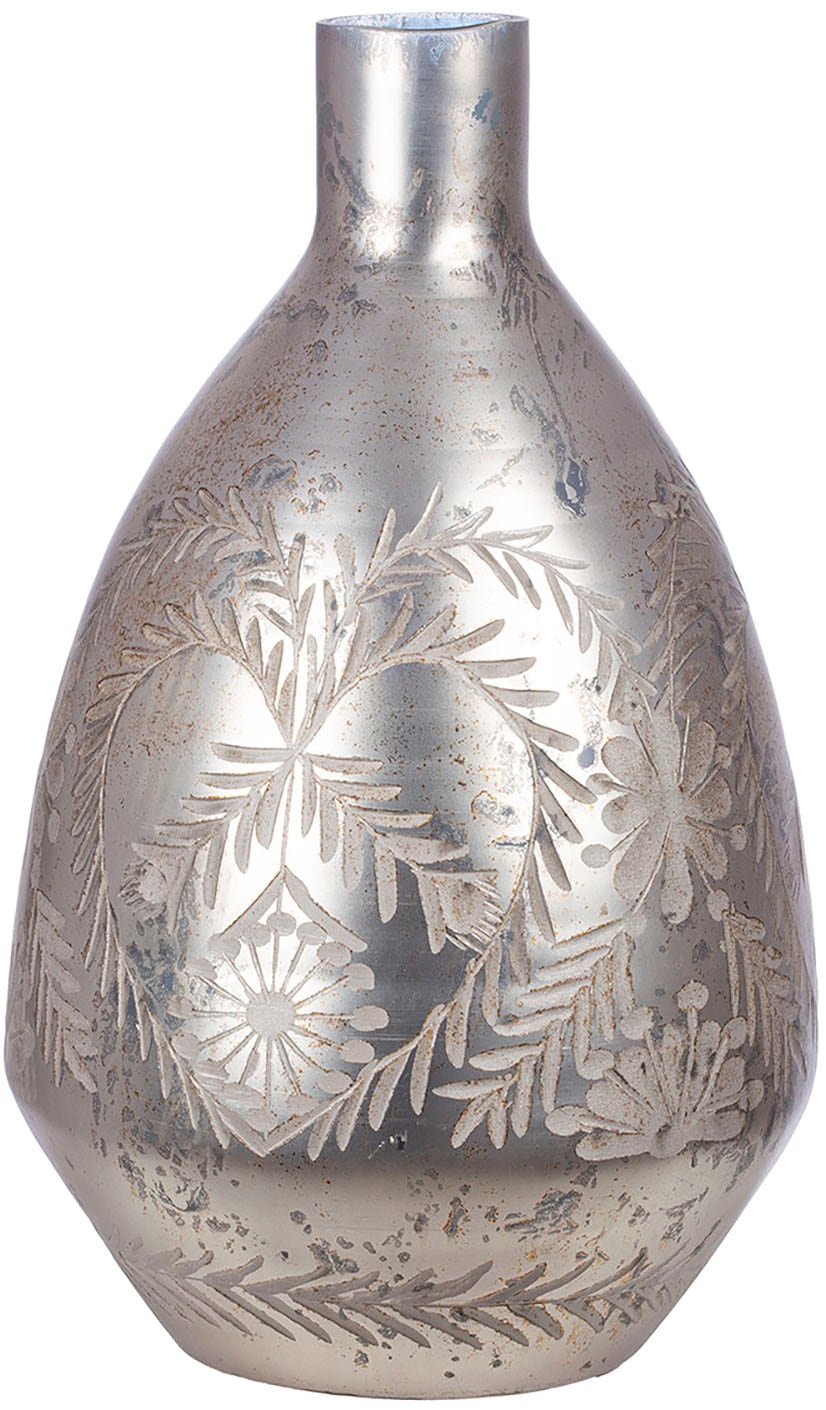GILDE Bodenvase »Vase Peso, grau H.43 cm«
