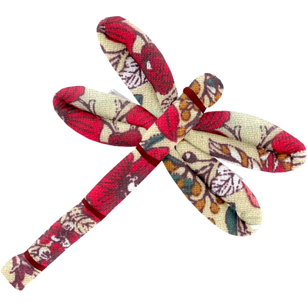 Barrette Libellule Coquelicot