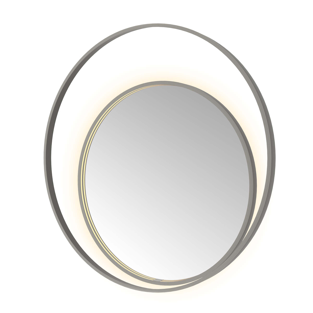 Hotbath &More Round 2 spiegel 100x100cm geborsteld gunmetal PVD
