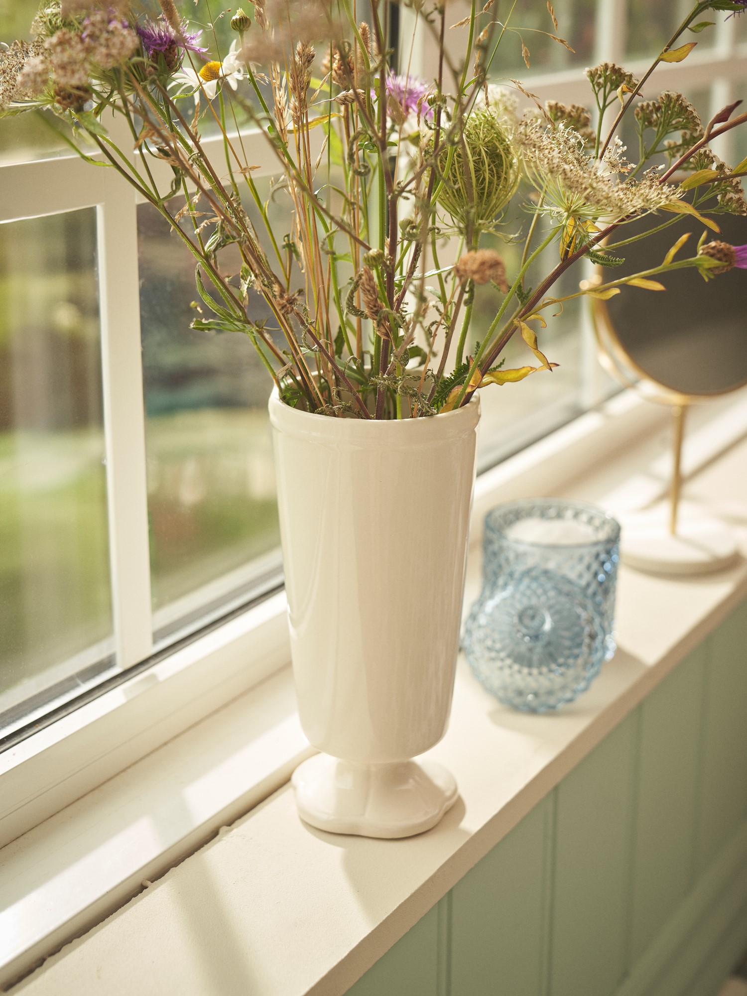 Vase | Keramik. Ø9,3 x 19 cm. | Dusty Green