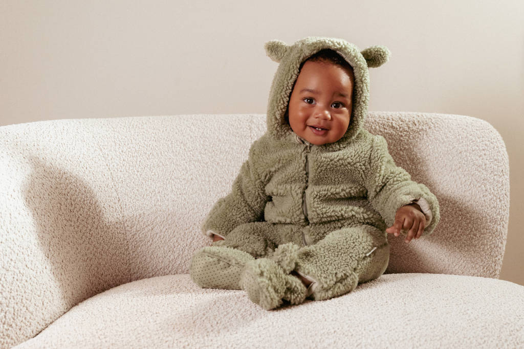 Little Dutch teddy slofjes Soft Green