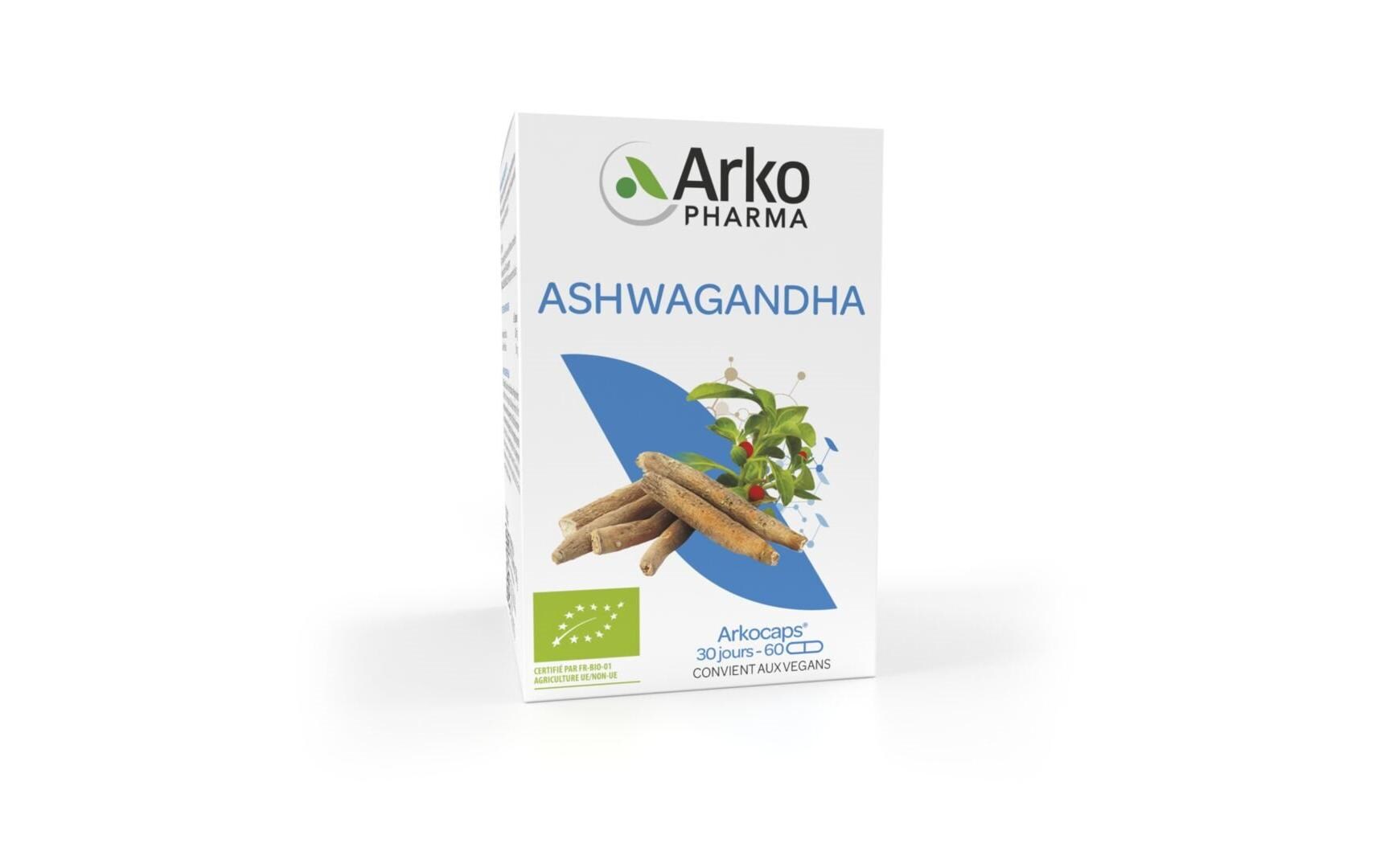 Arkocaps Ashwadandha Bio Kapseln 60 StückNahrungsergänzungsmittel auf pflanzlicher Basis