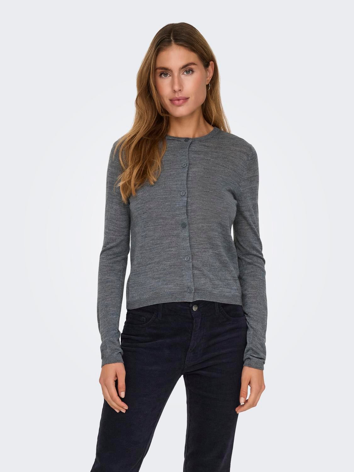JDYPACIFIC Strickjacke Dark Grey Melange