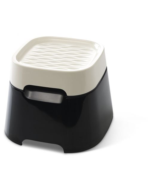 Savic Ergo Cube Food - Kattenvoerbak - 21x22x17.5 cm Zwart Wit