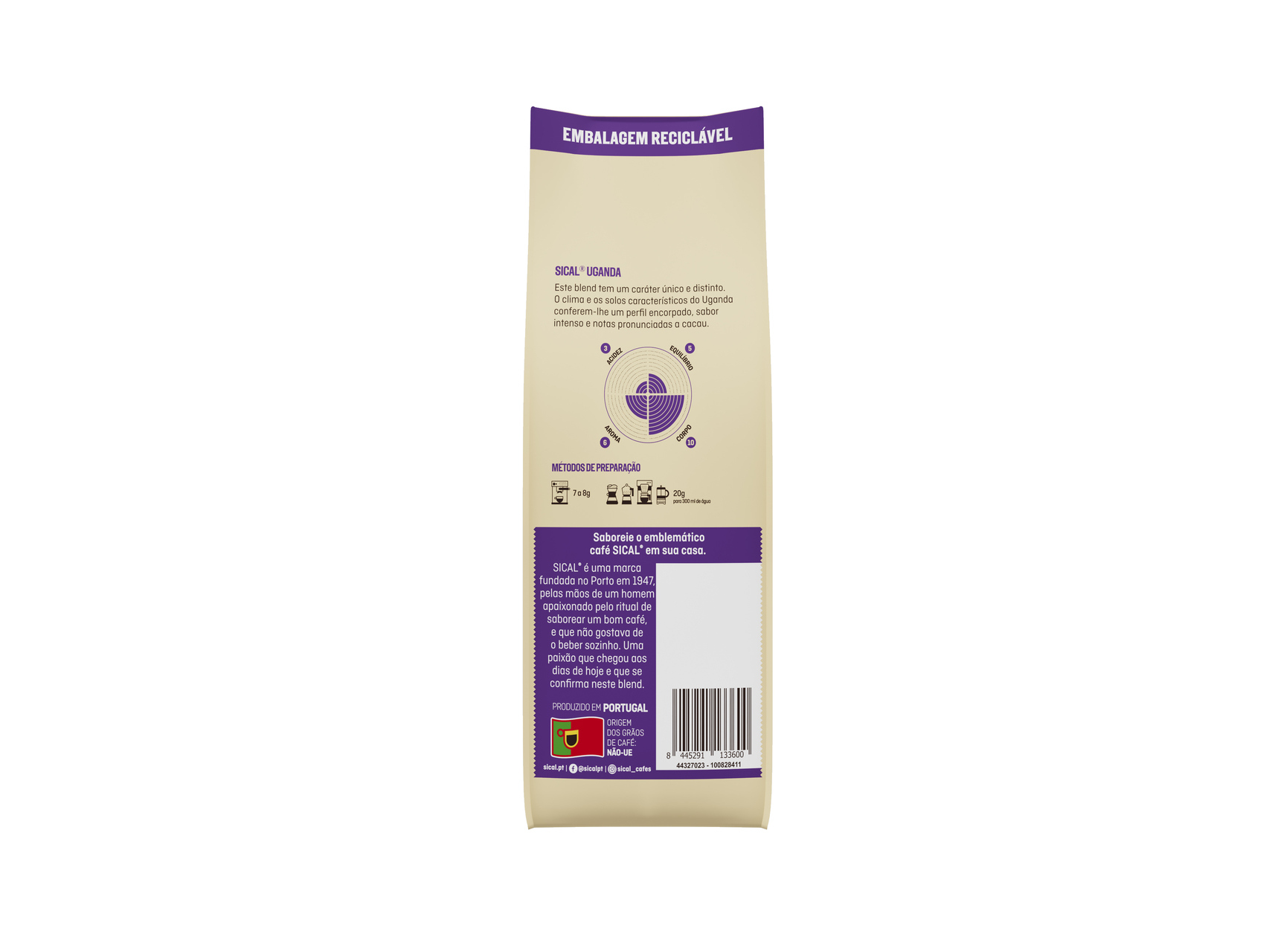 CAFÉ MOIDO NORMAL SICAL UGANDA 220G