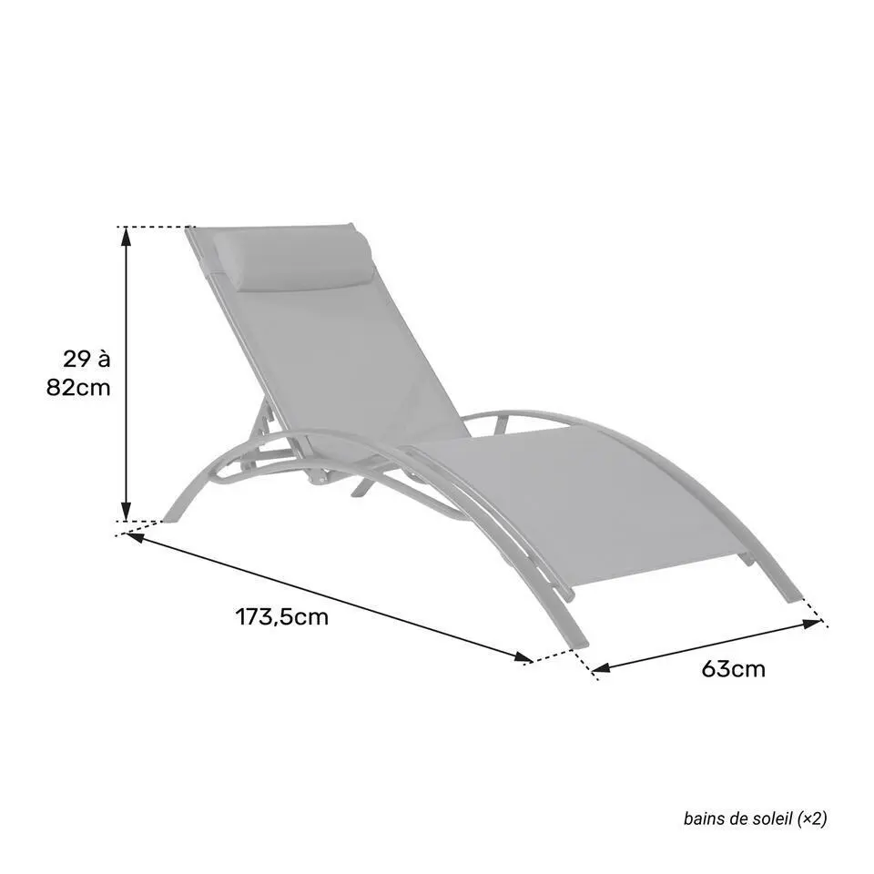 Happy Garden Transat GALAPAGOS - Zwart - Aluminium