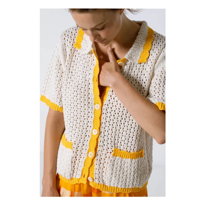Suzie Winkle Gilet Pongo Yuzu Coton Recyclé | Blanc
