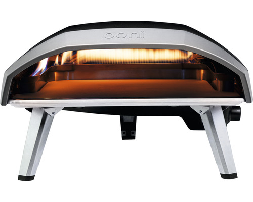 Ooni Koda 16 Gas Pizza Oven 63 x 58 cm RVS Zilver/Zwart L-vormige Vlam Gebruiksvriendelijk en Directe Gasontsteking
