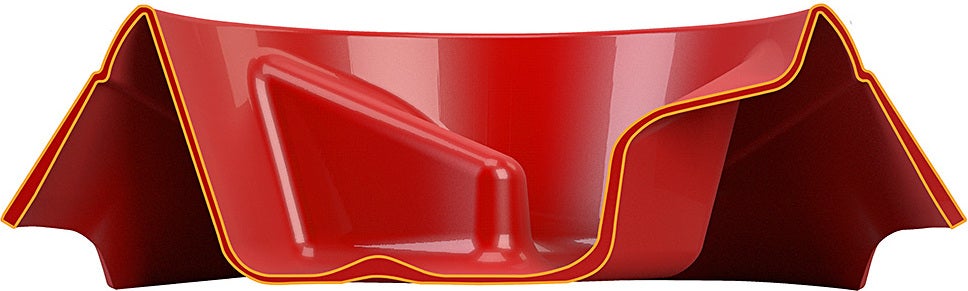 Ferplast hondenvoerbak Magnus Slow small rood 21,7 x 20,5 x 10 cm