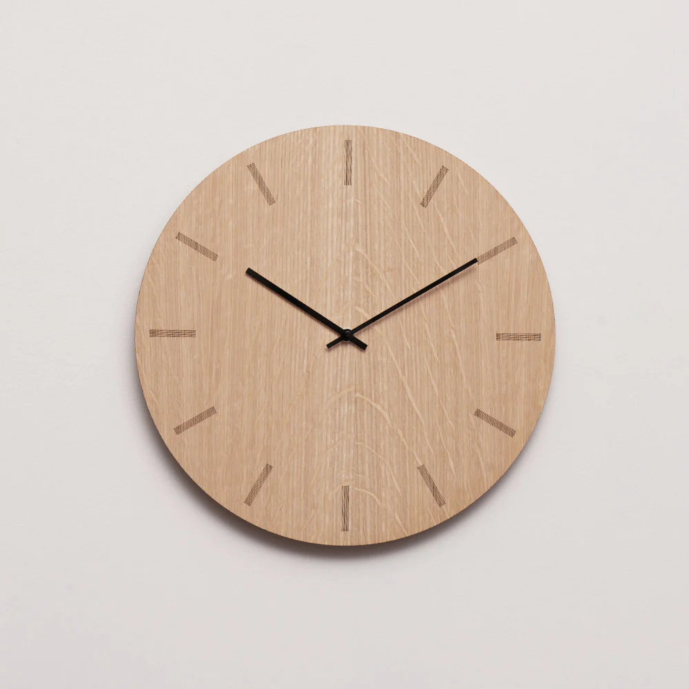 Hemverk  Light Oak vægur - Ø28 cm.