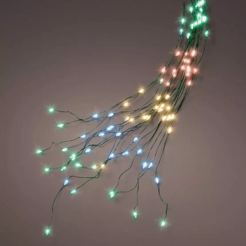 Rideau pour sapin H2,10 m 672 Micro LED Multicolore