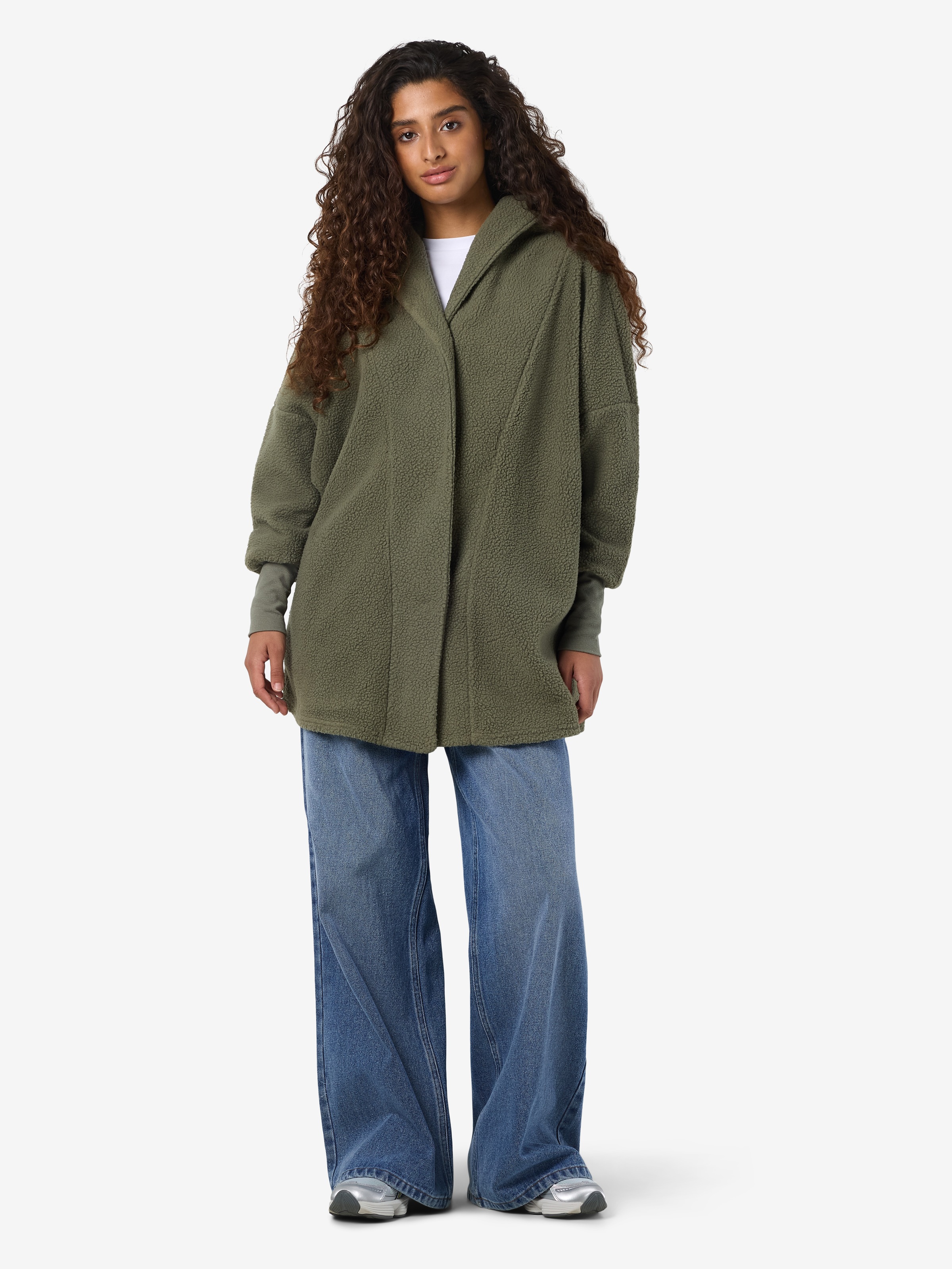 Noisy may Kapuzensweatjacke »NMCOZY L/S LONG SHACKET W HOOD JRS NOOS«