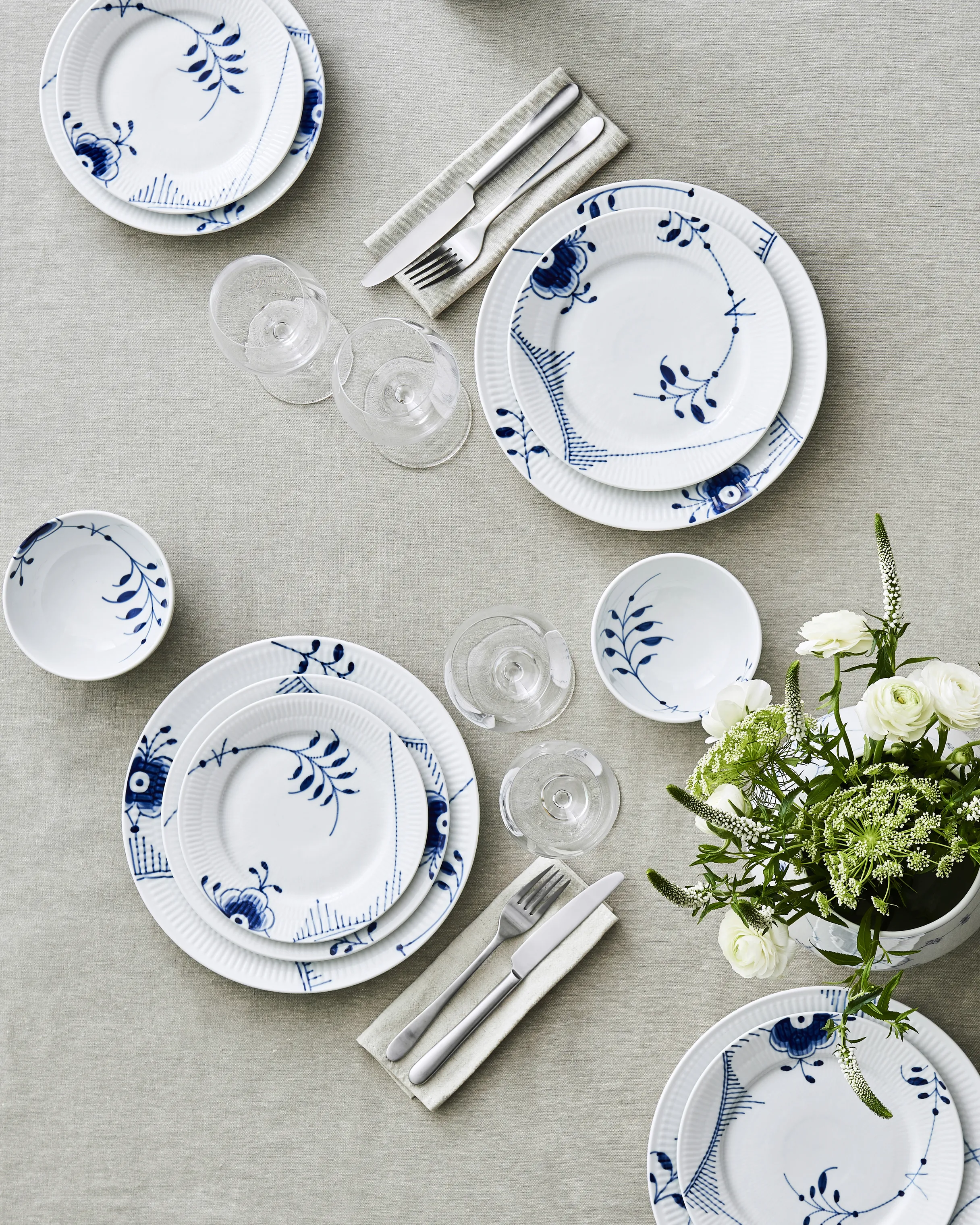 Royal Copenhagen Blå Mega Riflet Desserttallerken #2