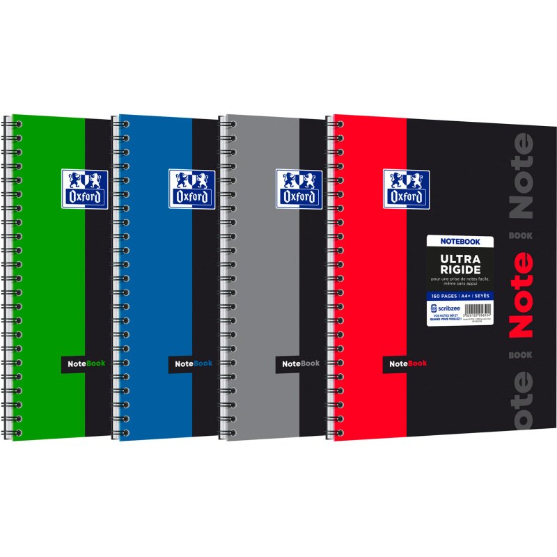 Cahier spirale Oxford Etudiants Notebook 24 x 32 cm grands carreaux 160 pages