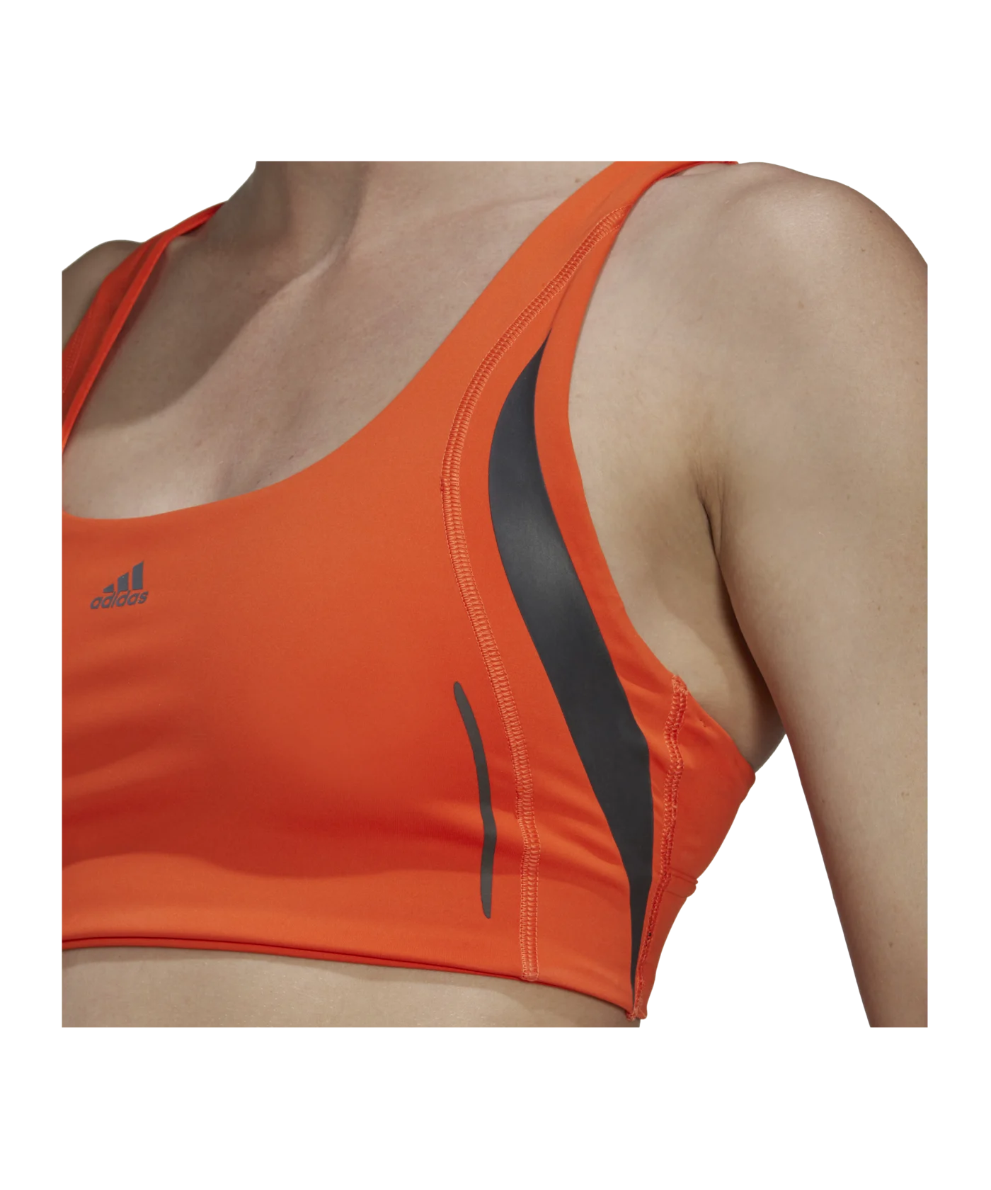 adidas Powerimpact Luxe Sport-BH Damen Orange