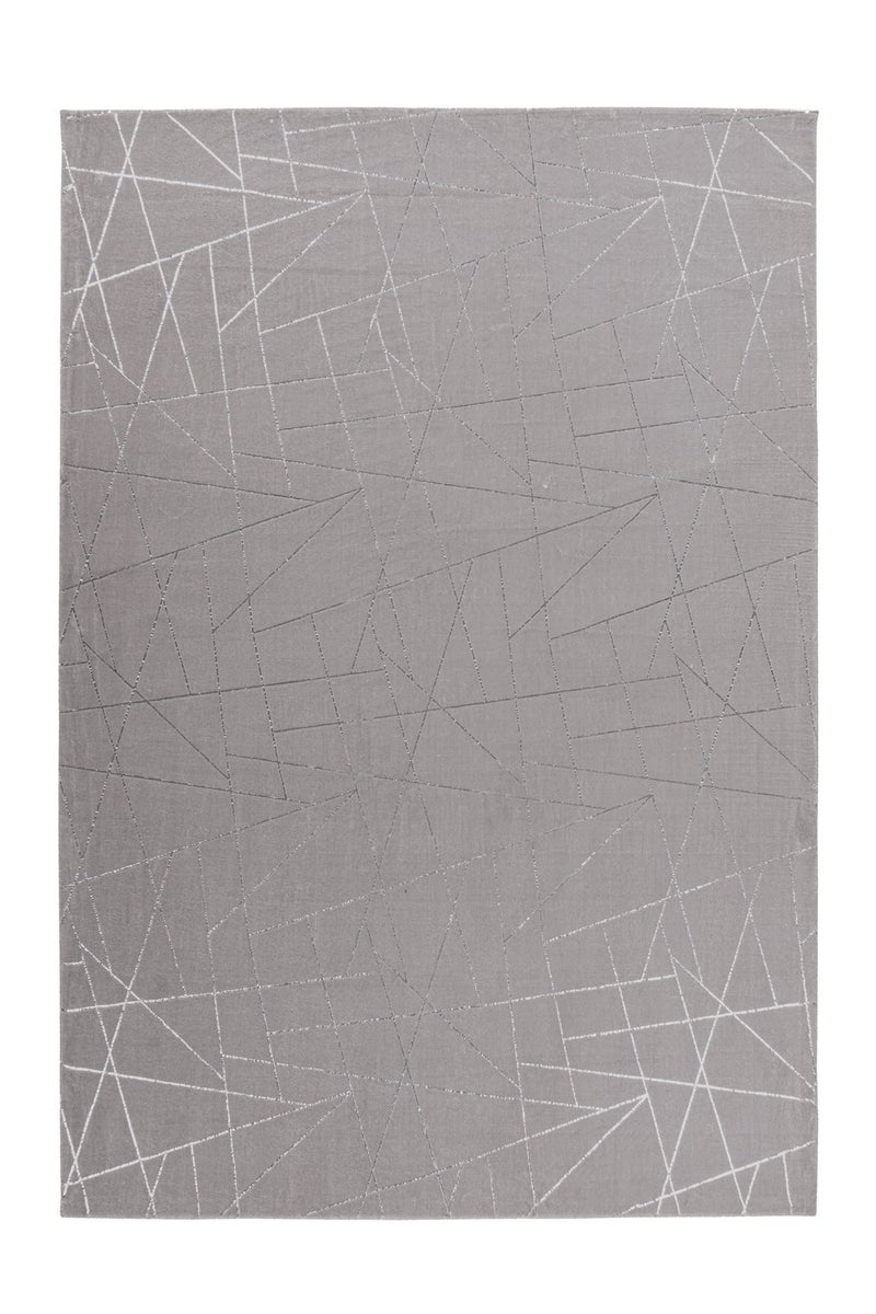Kortpolig vloerkleed Majestique Taupe / Zilver Modern 80 x 150 cm