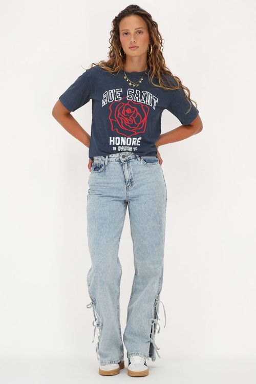 Donkerblauw T-shirt 