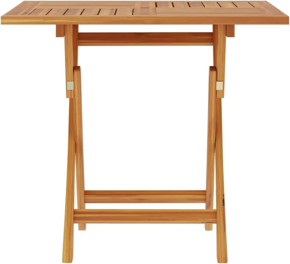 vidaXL Teak Massiv Gartentisch mit Schirmloch Klappbar Balkontisch Holztisch Esstisch Klapptisch Terrassentisch Gartenmöbel Tisch 85x85x76cm