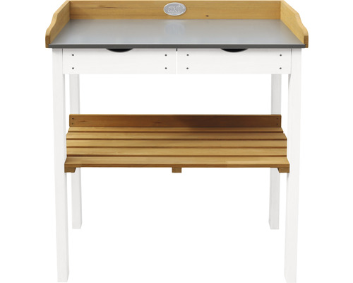 Axi plantentafel met 2 lades, bruin en wit