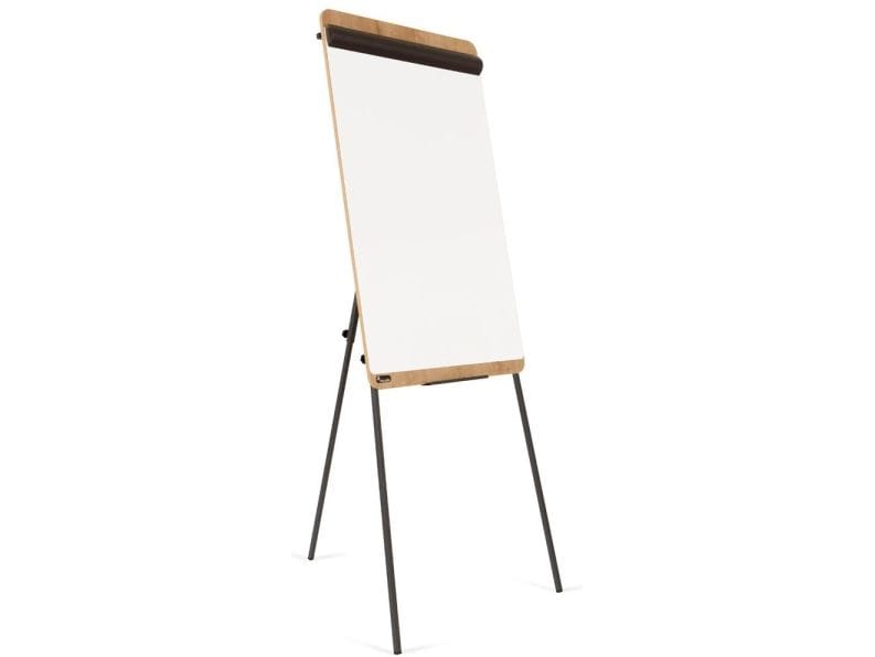 Rocada Flipchart NATURAL 69 cm x 195 cm Dreibeiniges Flipchart-Gestell für Präsentationen