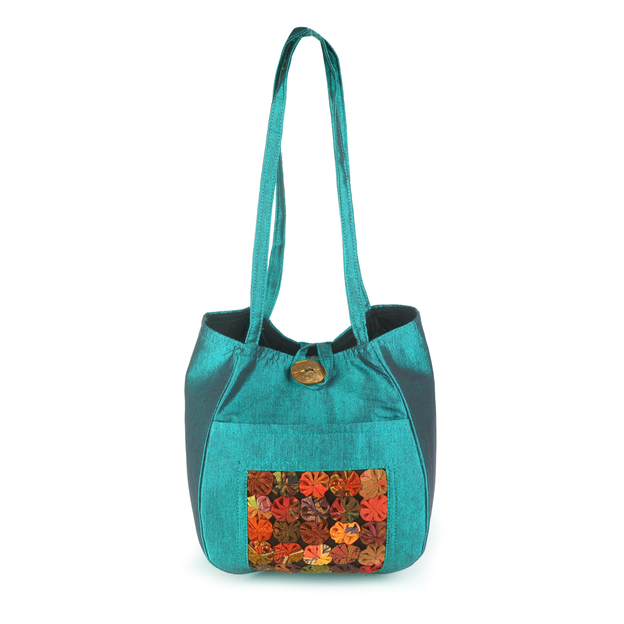 Papaya-Tasche, petrol, H 25 cm, B 15 cm, T 15 cm günstig bestellen