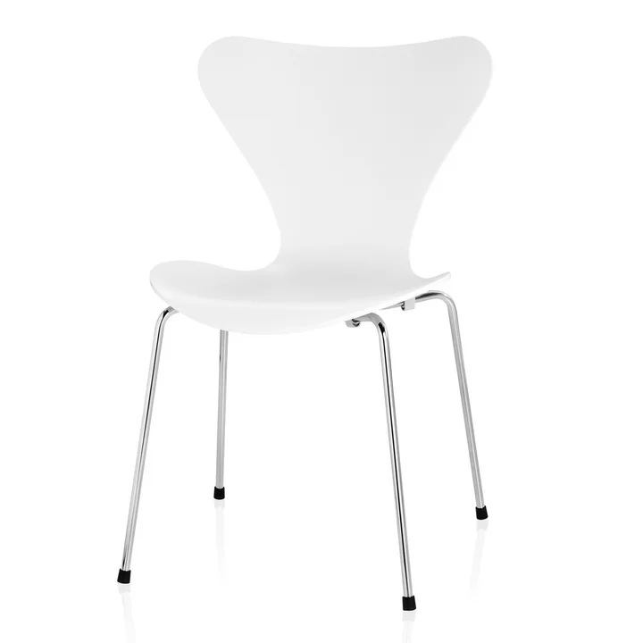 Fritz Hansen - Serie 7 Stuhl, Chrom / Esche weiss gefärbt