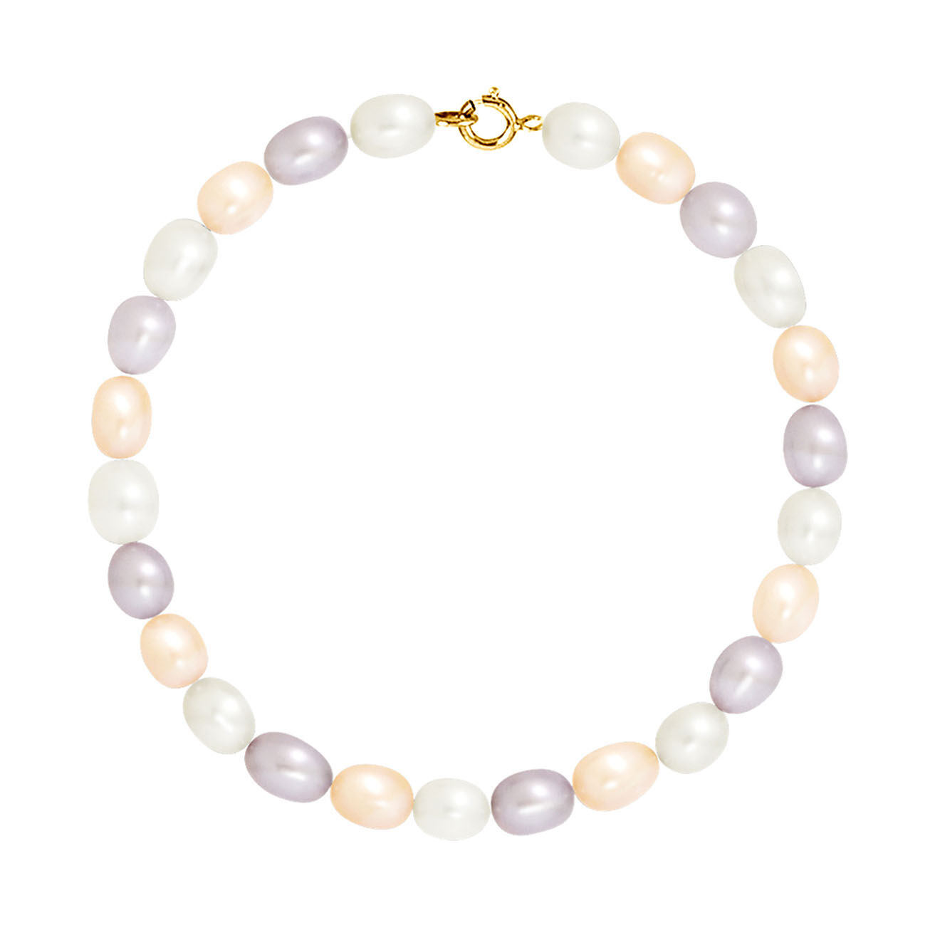 Mitzuko Bracelet Lin Or Jaune Perle d'Eau Douce pastel