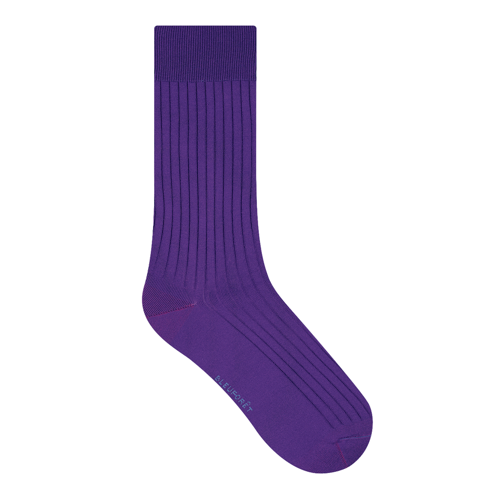 Chaussettes hautes côtelées en fil d'écosse | Violet