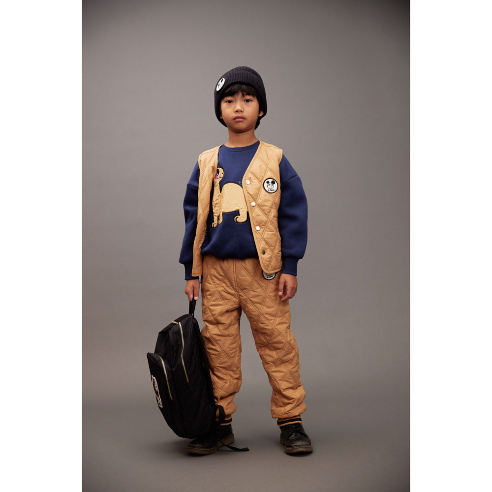 Køb Mini Rodini Beige Ritzratz Patch Quiltet Outerwear Trousers
