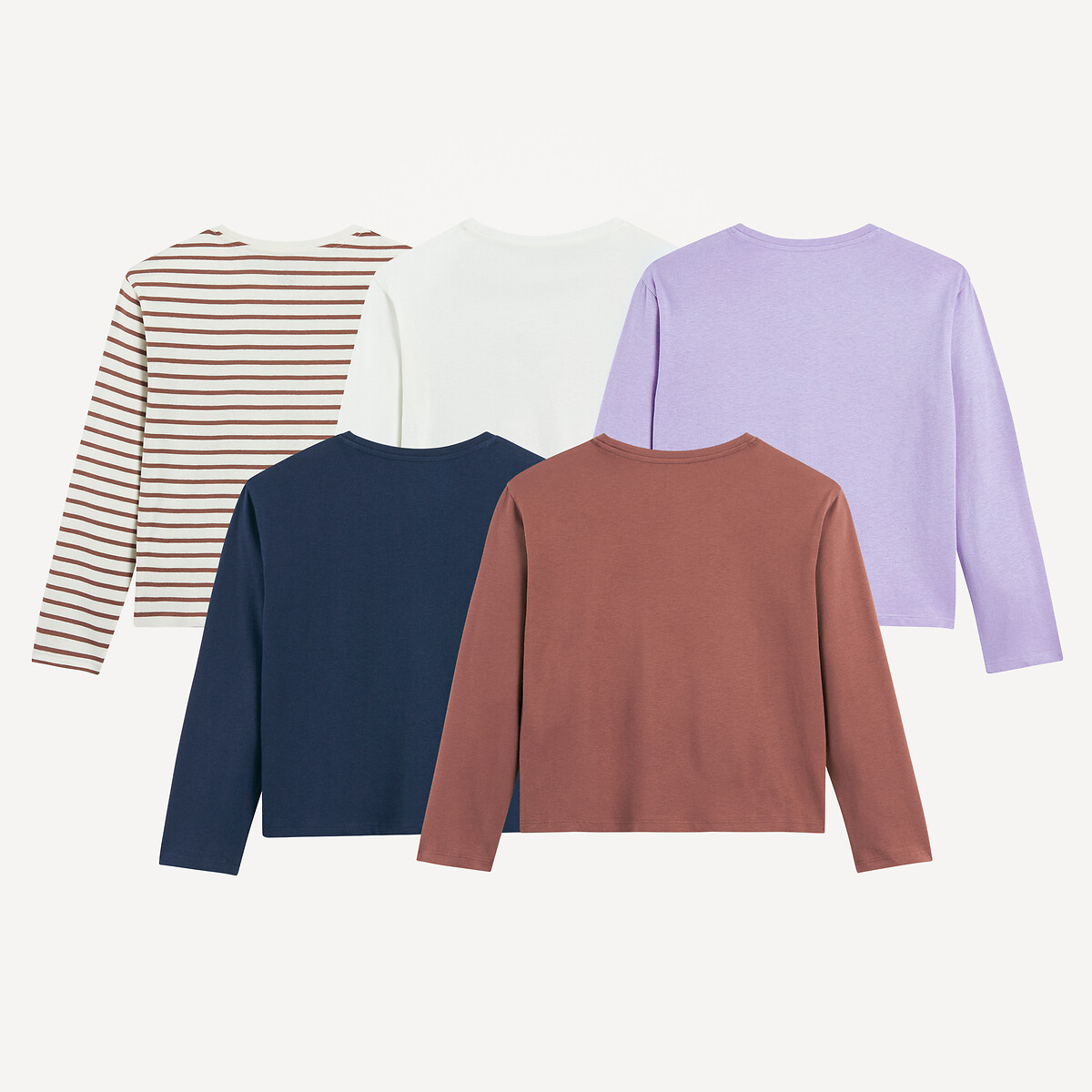 COLEÇÃO LA REDOUTE<br>Conjunto de 5 camisetas de manga comprida