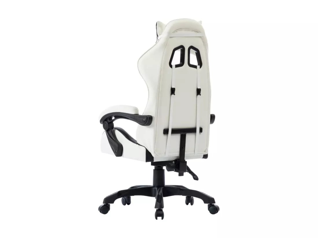 Fauteuil de jeux vidéo Blanc Similicuir