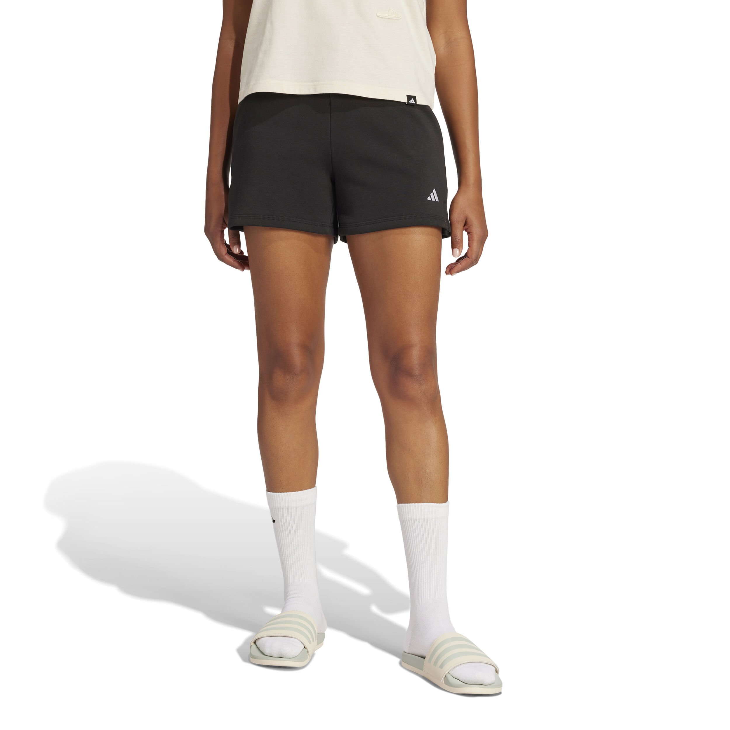 adidas Essentials Small Logo Feelcozy Shorts Femmes - Noir