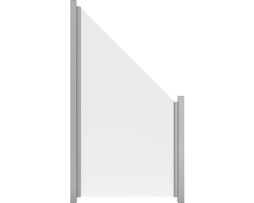 Eindelement GroJa Belfort links zonder paal 90 x 180/90 cm satijn finish