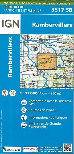 IGN - 3517 SB RAMBERVILLIERS 1 25 000