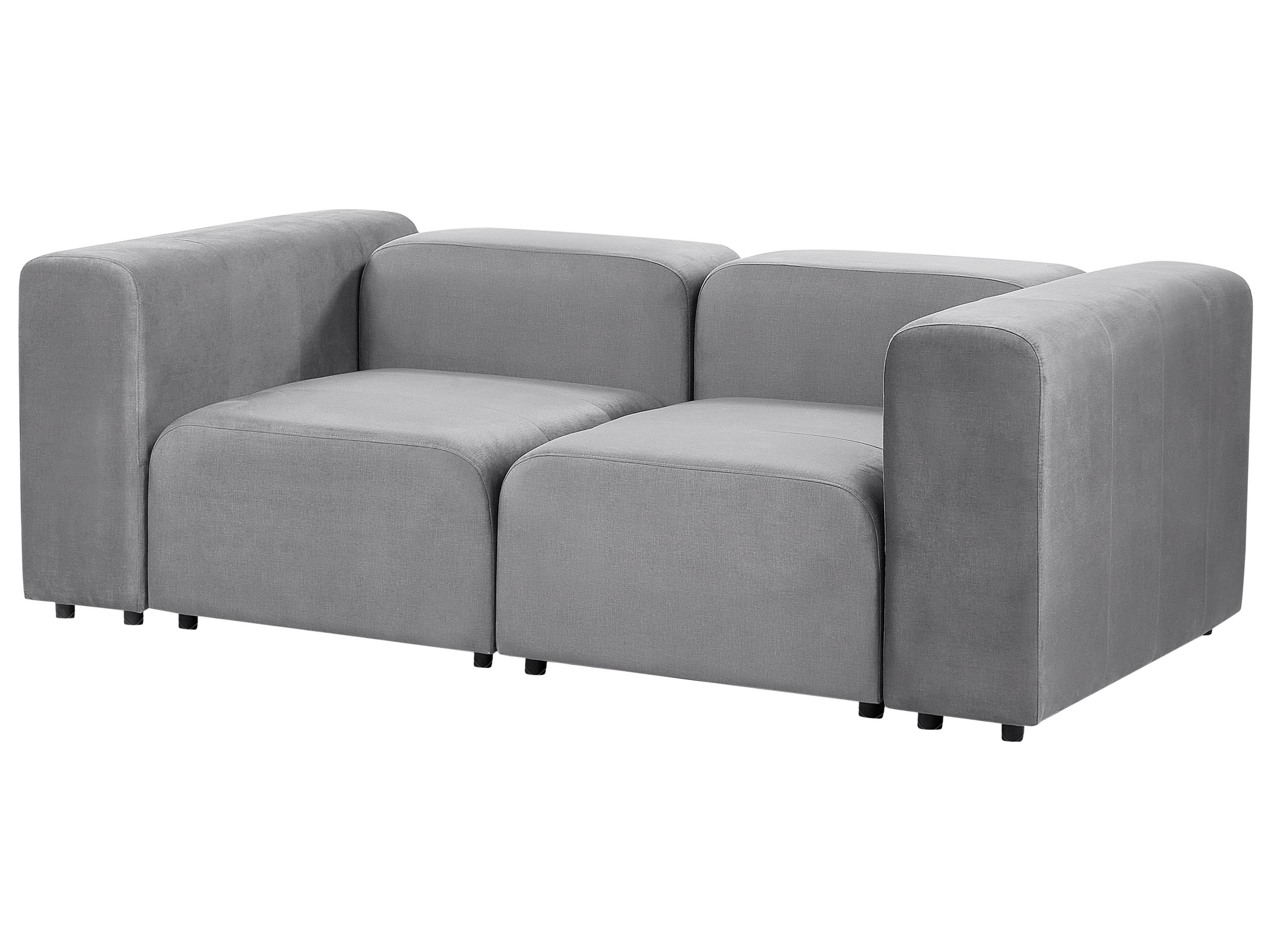 Modulaire bank 2-zits FALSTERBO Fluweel Grijs