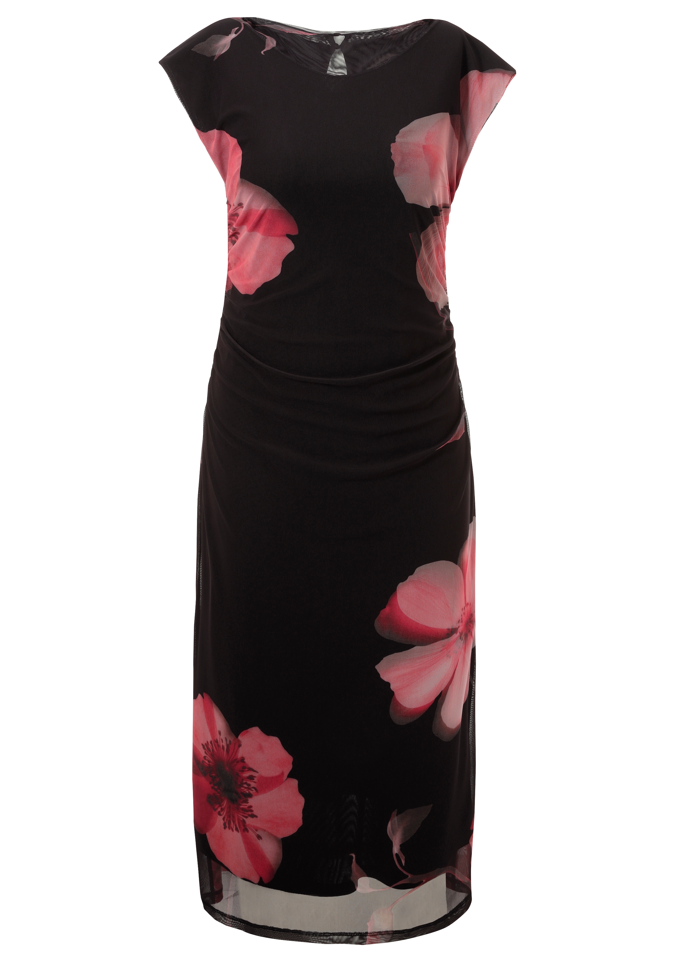 Aniston SELECTED Midikleid In Mesh-Qualiät und im angesagten Blütenprint - NEUE KOLLEKTION
