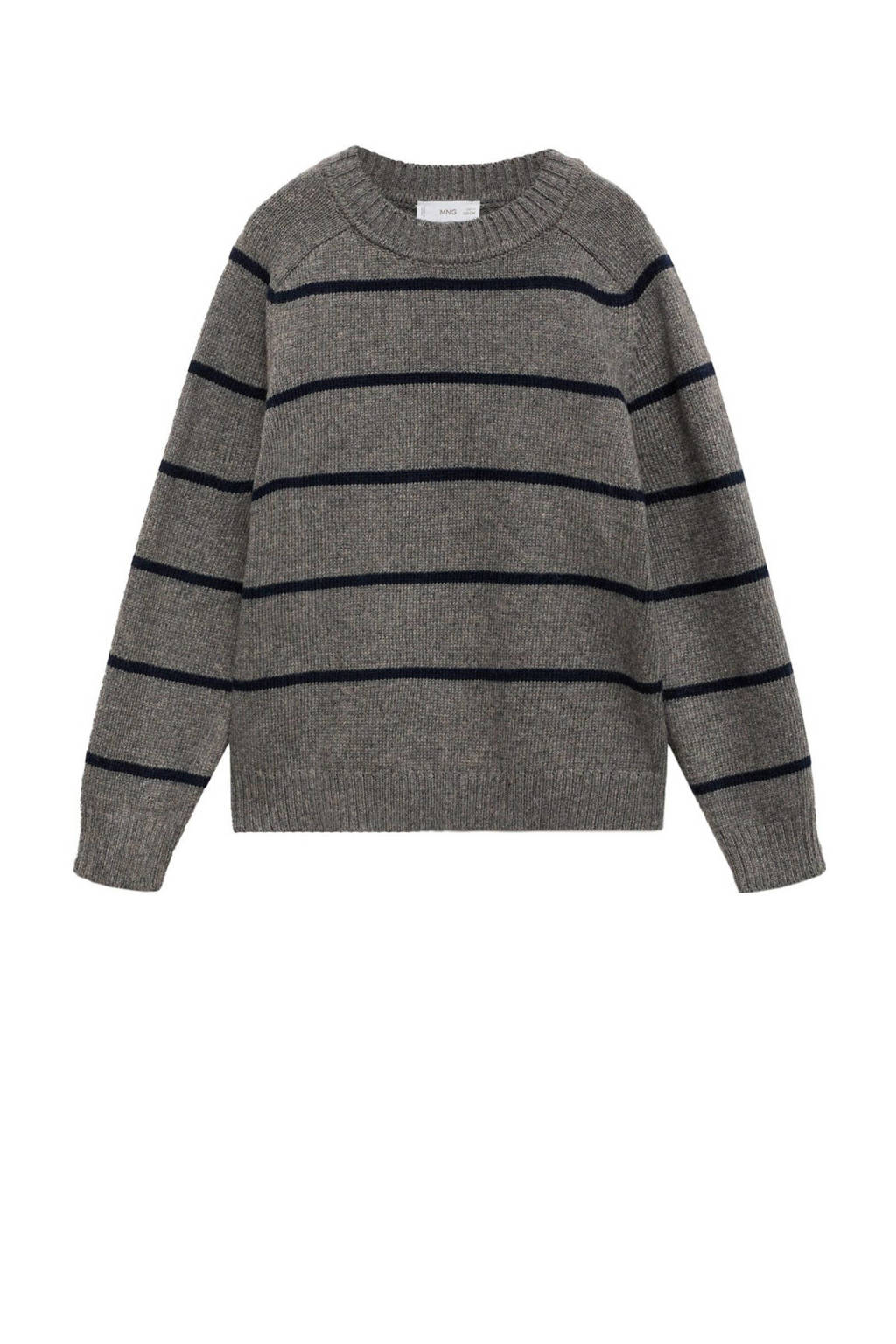 Mango Kids pullover grijs fijn gebreid