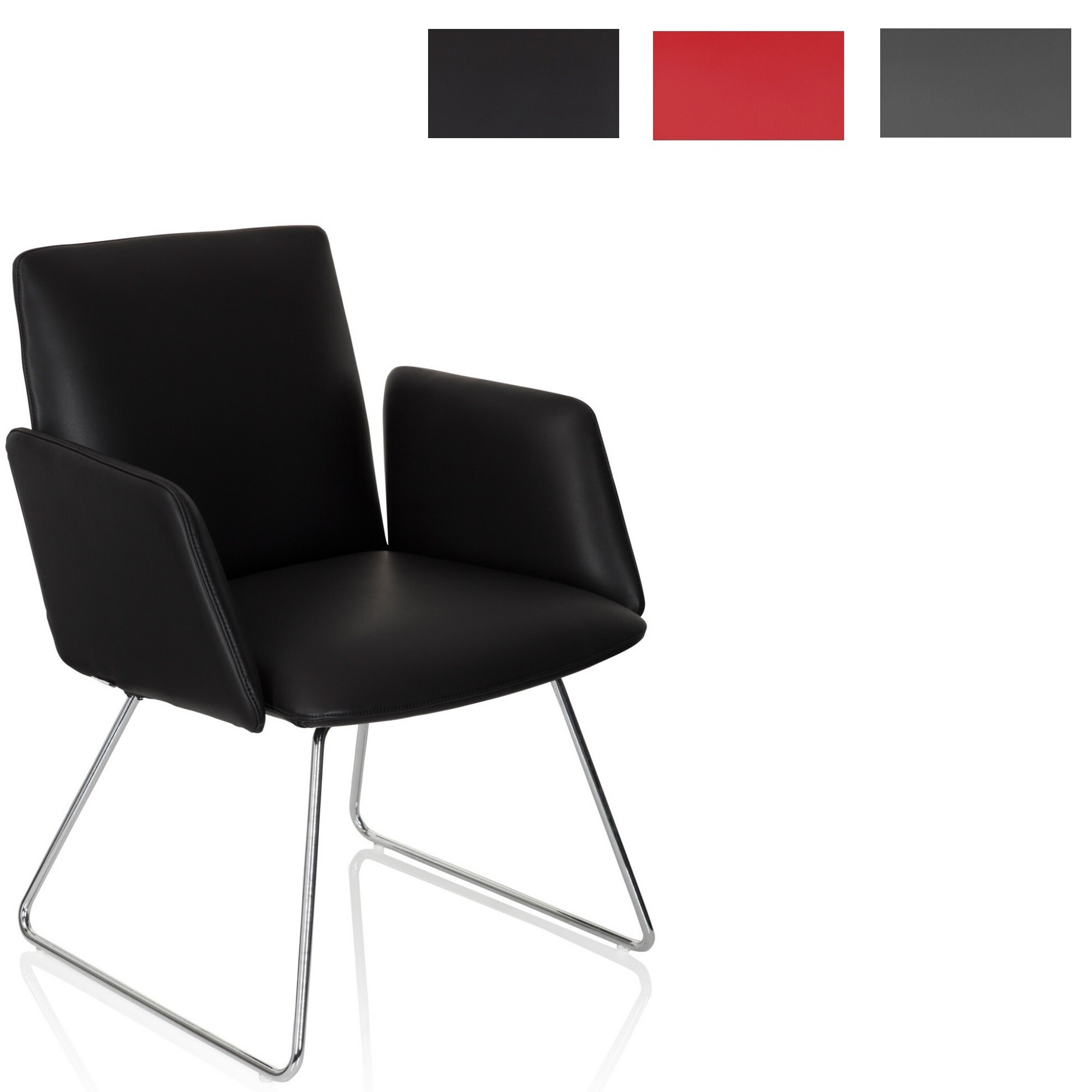 Polsterstuhl DESIGNIA V Kunstleder mit Armlehnen hjh OFFICE
