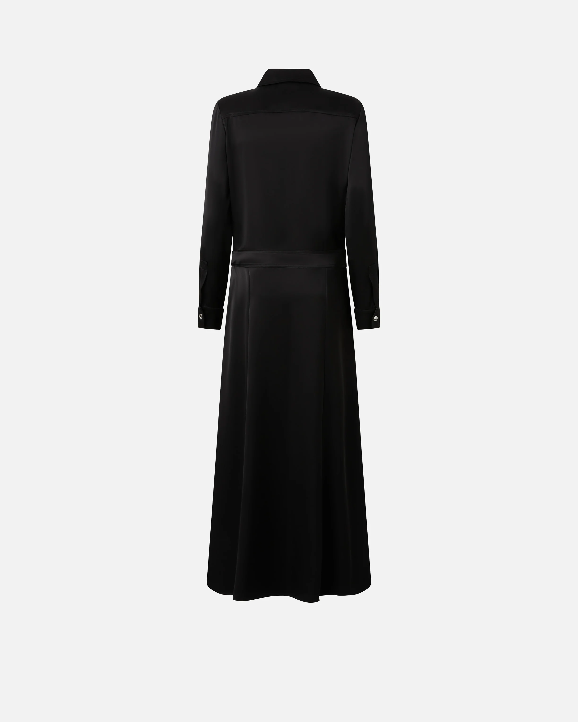 Robe chemise longue | Noir