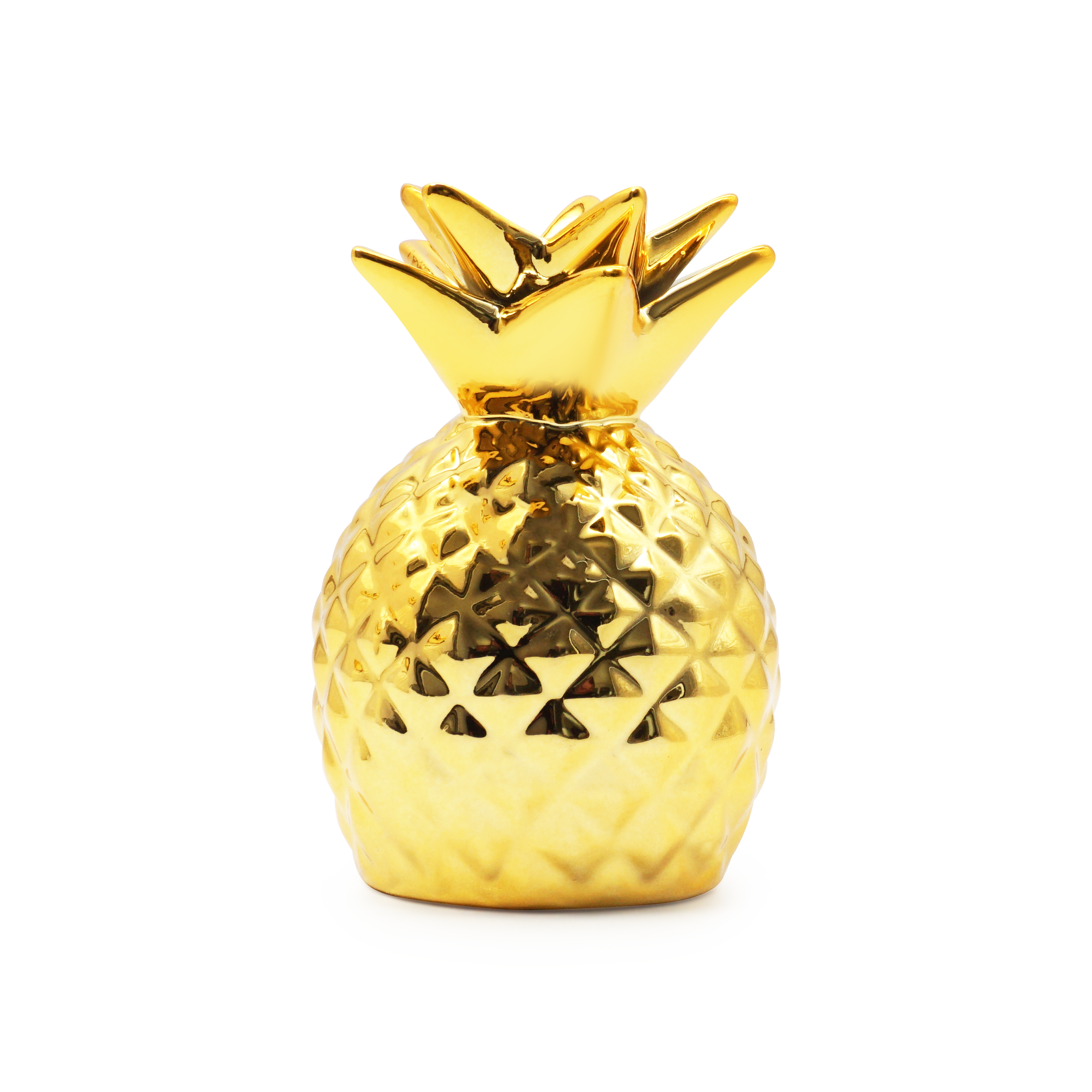(13x9cm) Ananas Sparkasse Home Accessoire Geschenkidee Deko Spardose - Gold