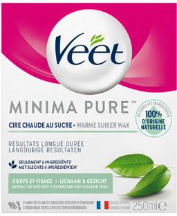 Veet Minima Pure Warme Suiker Wax Lichaam & Gezicht 250ML