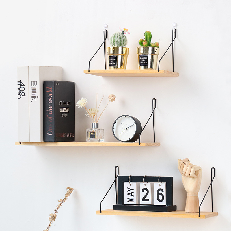 (50x15cm) Holz Wandregal Home Deko Schwebe Regal - Braun