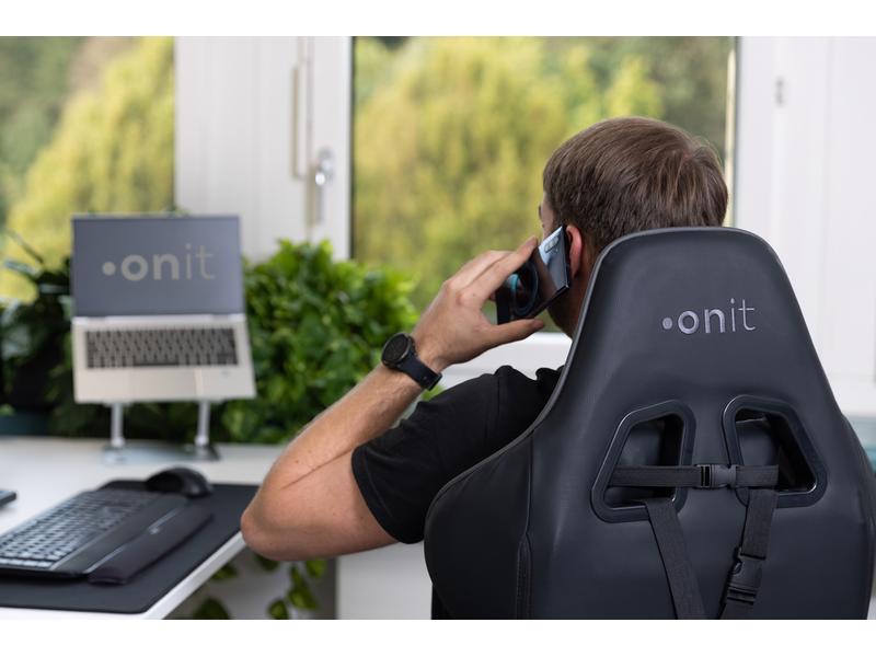 onit Gaming-Stuhl Deepblack Schwarz Bürostuhl für lange Gaming-Sessions und Arbeitstage