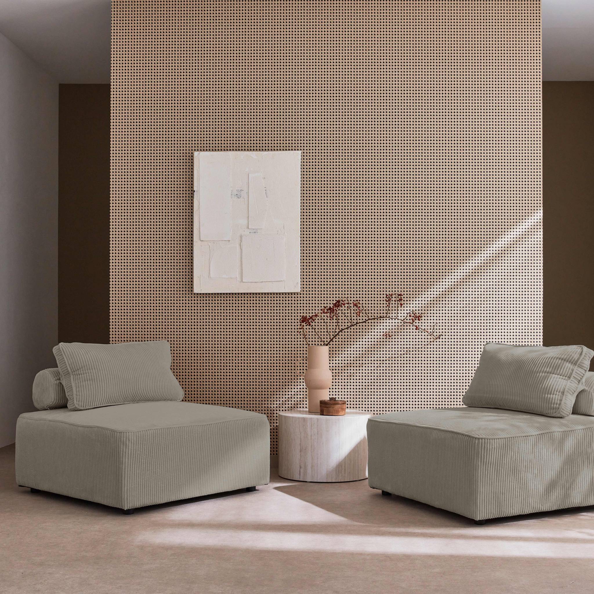sweeek - Fauteuils corduroy 1 zitplaats (set van 2)