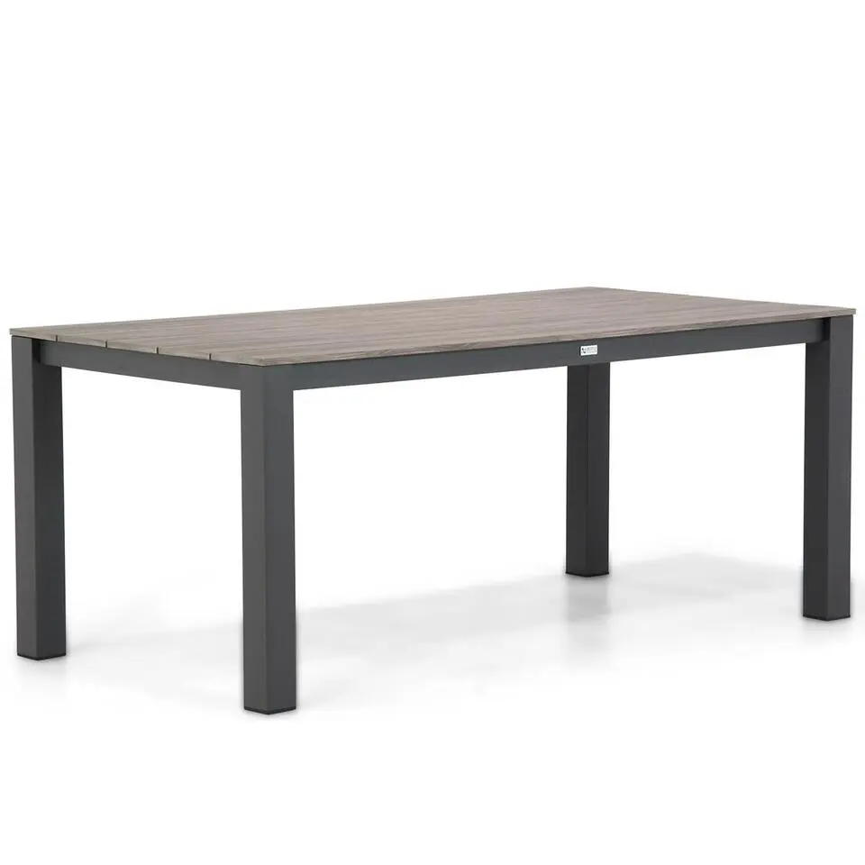 Tuinset 4 personen 180 cm Aluminium/textileen Grijs Hartman Sitges/Valley